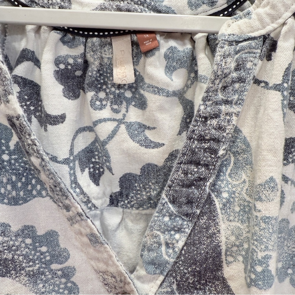 Pilcro by Anthropologie Puff Sleeve Dress/ with Frayed Hems XL - Picture 3 of 16